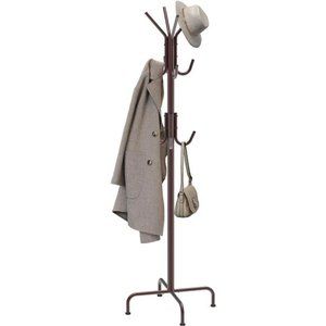 Standing Coat and Hat‎ Hanger Organizer Rack Bronze Coat Rack with 12 Hooks